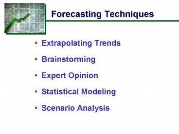 Forecasting Techniques