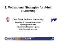 2. Motivational Strategies for Adult E-Learning