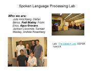 Spoken Language Processing Lab