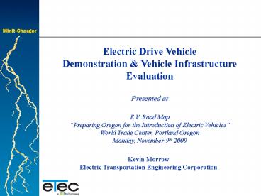 Electric Drive Vehicle Demonstration