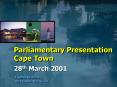 Parliamentary Presentation Cape Town PowerPoint PPT Presentation