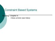Constraint Based Systems