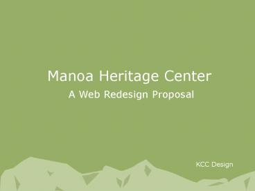 Manoa Heritage Center