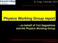 Physics Working Group report PowerPoint PPT Presentation