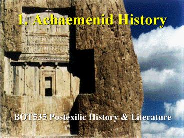 1' Achaemenid History