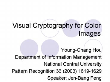 PPT – Visual Cryptography for Color Images PowerPoint presentation 