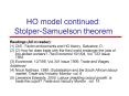 HO model continued: StolperSamuelson theorem PowerPoint PPT Presentation