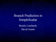 Branch Prediction in SimpleScalar