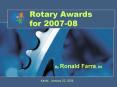 Rotary Awards for 200708 PowerPoint PPT Presentation