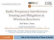 Radio Frequency Interference Sensing and Mitigation in Wireless Receivers