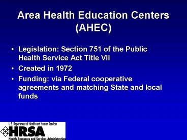 Area Health Education Centers AHEC