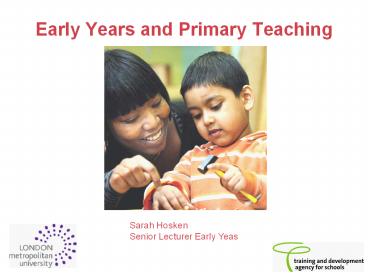 Early Years and Primary Teaching
