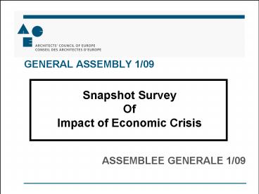 GENERAL ASSEMBLY 109 ASSEMBLEE GENERALE 109