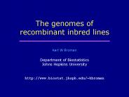 The genomes of recombinant inbred lines