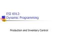 ESI 6912: Dynamic Programming PowerPoint PPT Presentation