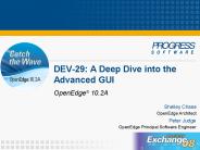 DEV-29: A Deep Dive into the Advanced GUI