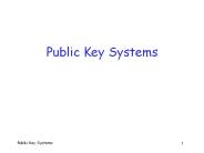 Public Key Systems
