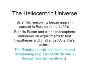 The Heliocentric Universe
