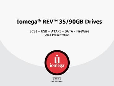 Iomega REV 3590GB Drives SCSI USB ATAPI SATA FireWire