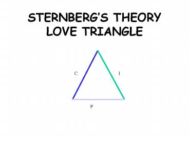 STERNBERGS THEORY LOVE TRIANGLE