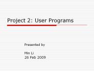 Project 2: User Programs