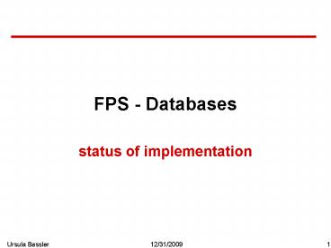 FPS Databases