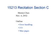 15213 Recitation Section C