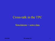 Cross-talk in the TPC