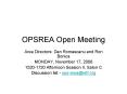 OPSREA Open Meeting PowerPoint PPT Presentation