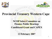 Provincial Treasury Western Cape