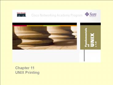 UNIX Printing