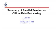 Summary of Parallel Session on