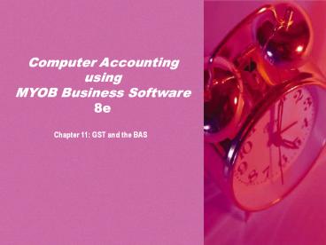Computer Accounting using