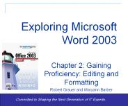 Exploring Microsoft Word 2003