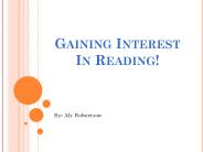 Gaining Interest In Reading