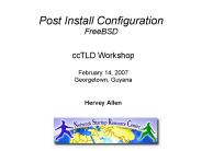 Post Install Configuration FreeBSD