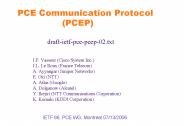 PCE Communication Protocol PCEP draftietfpcepcep02'txt