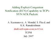 Adding Explicit Congestion Notification (ECN) Capability to TCP's SYN/ACK Packets