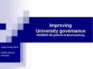 Improving University governance MODERN HE platform
