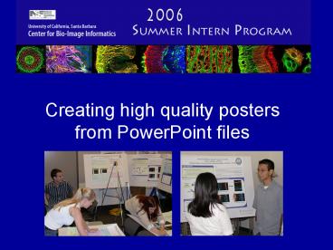Creating high quality posters from PowerPoint files