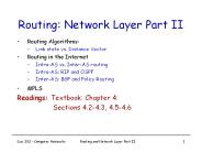 Routing: Network Layer Part II
