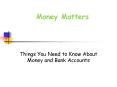 Money Matters PowerPoint PPT Presentation