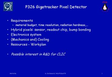 P326 Gigatracker Pixel Detector