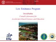 Low Emittance Program