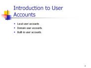 Introduction to User Accounts