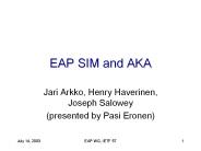 EAP SIM and AKA