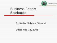 Business Report   Starbucks