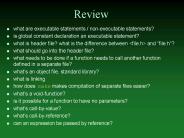 what are executable statements nonexecutable statements