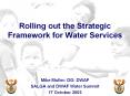 Rolling out the Strategic Framework for Water Services PowerPoint PPT Presentation