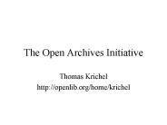 The Open Archives Initiative